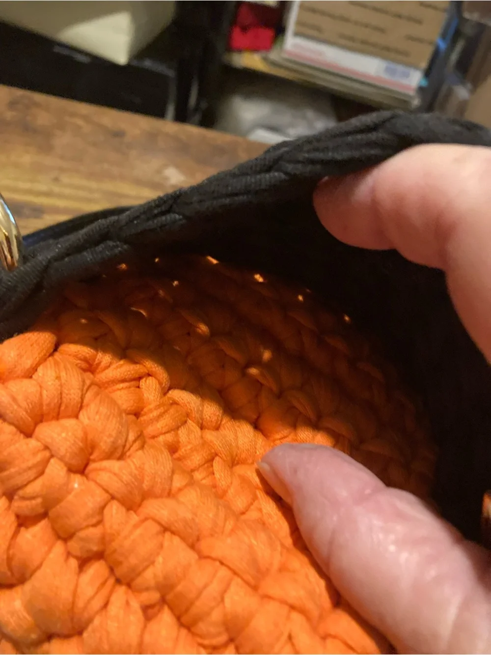 Handmade crocheted phone purse